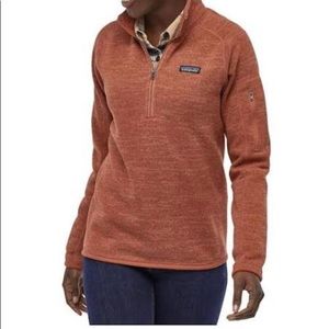 NWOT Patagonia 1/4 Zip Orange Better Sweater Size Medium
